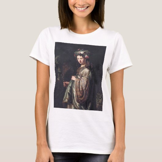 Saskia van Uylenburgh as Flora, Rembrandt, 1634 T-Shirt (Vorderseite)