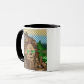 Sasqautch Peace Sign | Zertifizierter Squatcher Tasse (Vorderseite Links)