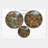 Sasquash Bigroot Camping Wilderness 12" & 8" Rund Geschenkpapier Set (Vorderseite 3)