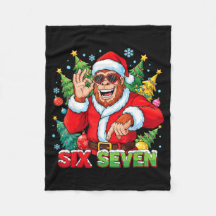 Sasquatch 67 Bigfoot Six Seven Meme Weihnachtskost Fleecedecke