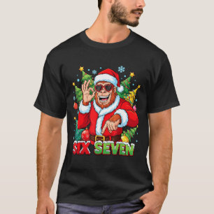 Sasquatch 67 Bigfoot Six Seven Meme Weihnachtskost T-Shirt