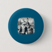 Sasquatch 67 Christmas Tree Funny Santa Bigfoot Button (Vorderseite)