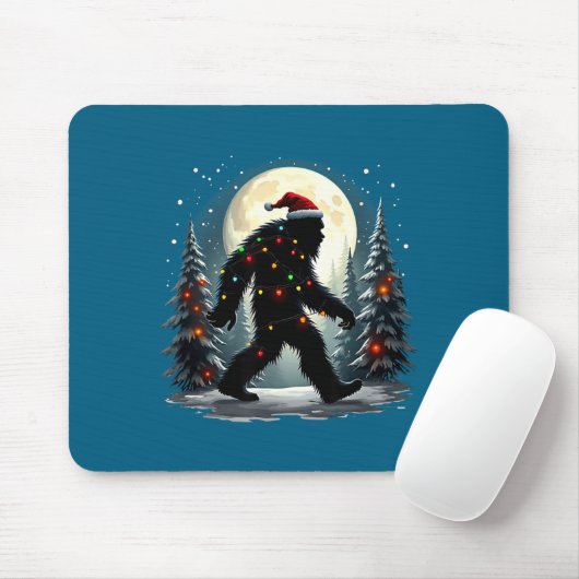 Sasquatch 67 Santa Bigfoot Christmas Tree Funny  Mousepad (Mit Mouse)