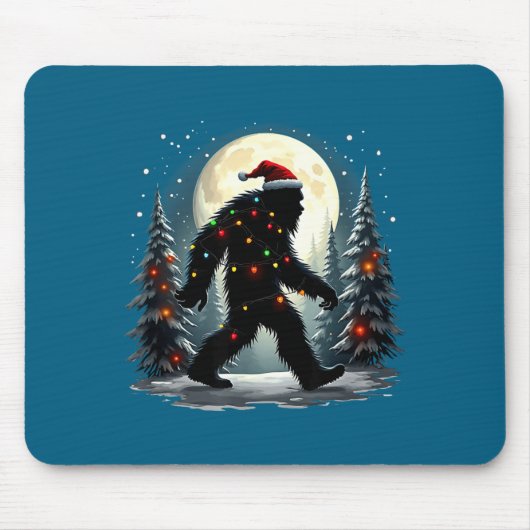 Sasquatch 67 Santa Bigfoot Christmas Tree Funny  Mousepad (Vorne)