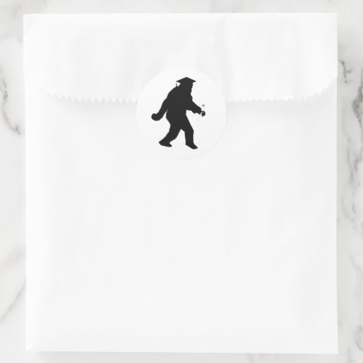 Sasquatch Abschluss Runder Aufkleber (Tasche)