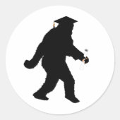 Sasquatch Abschluss Runder Aufkleber (Vorderseite)