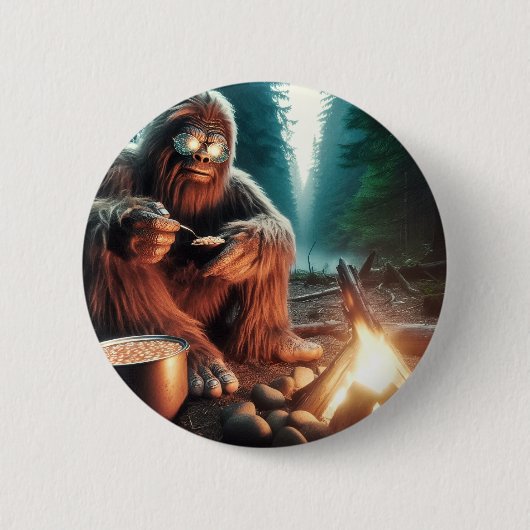 Sasquatch am Campfire Button (Vorderseite)