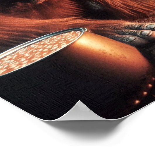 Sasquatch am Campfire Poster (Ecke)