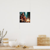 Sasquatch am Campfire Poster (Küche)