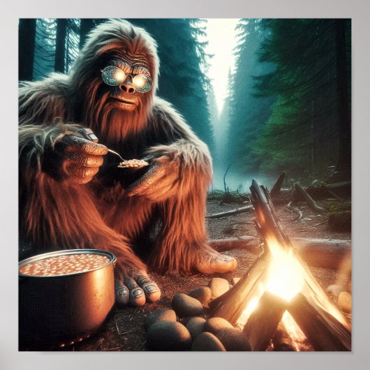 Sasquatch am Campfire Poster (Vorne)