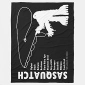 Sasquatch Angler Petroglyph Fleecedecke (Vorderseite)