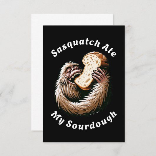 Sasquatch Ate My Sourdough Dankeskarte (Vorne/Hinten)