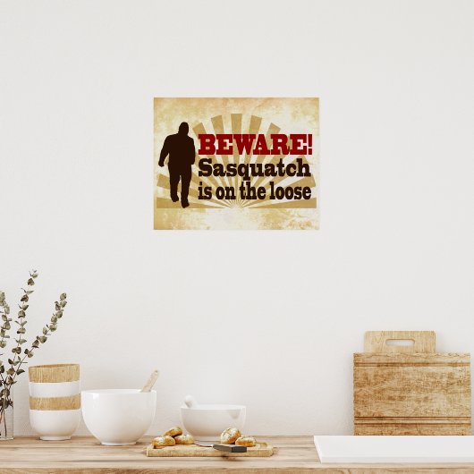 Sasquatch auf der Loose Poster (Küche)