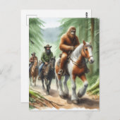 Sasquatch auf einem Gruppenweg Postkarte (Vorne/Hinten)