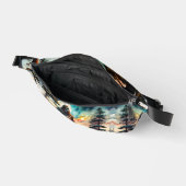 Sasquatch auf einem Waldgraben über dem Ozean Bauchtasche (Offen)