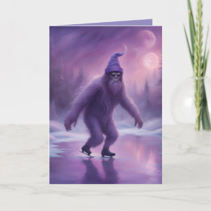 Sasquatch auf Eis in Lila Nur weil  Karte