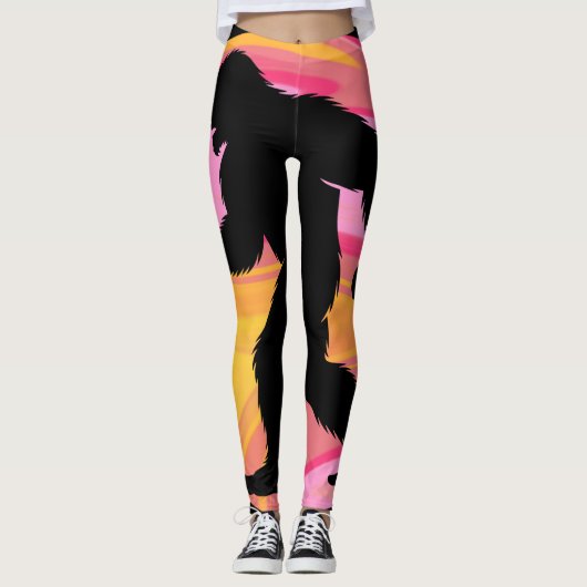 Sasquatch auf Rosa Leggings (Vorderseite)