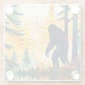 Sasquatch Autumn Landscape Sunset Glasuntersetzer (Rückseite)