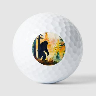 Sasquatch Autumn Landscape Sunset Golfball