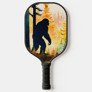 Sasquatch Autumn Landscape Sunset Pickleball Schläger