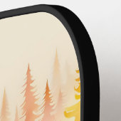 Sasquatch Autumn Landscape Sunset Pickleball Schläger (Linke Seite)