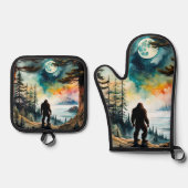 Sasquatch Bay Ofenhandschuh & Topflappen-Set (Vorderseite)