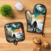 Sasquatch Bay Ofenhandschuh & Topflappen-Set (Oben Unten)