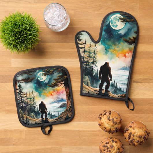 Sasquatch Bay Ofenhandschuh & Topflappen-Set (Oben Unten)