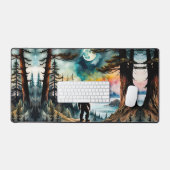 Sasquatch besichtigt sein Land und den Ozean Schreibtischunterlage (Tastatur & Maus)