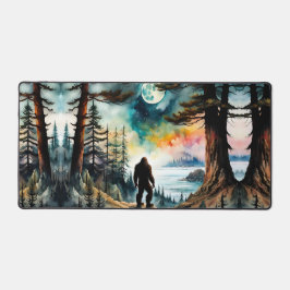 Sasquatch besichtigt sein Land und den Ozean Schreibtischunterlage