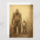 Sasquatch/Big Foot Einladungen, Kryptiden, lustig Einladung (Vorne/Hinten)