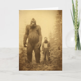 Sasquatch/Big Foot Grußkarte, Kryptiden Karte