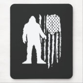 Sasquatch Bigfoot American Flag Mousepad (Vorne)
