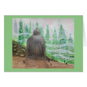 Sasquatch Bigfoot art - "Meister seiner Domäne" (Vorderseite (Horizontal))