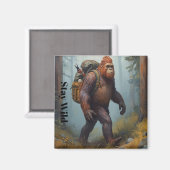 Sasquatch Bigfoot Aufkleber Magnet (Vorderseite/Rückseite)