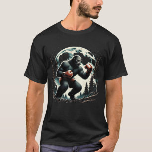 Sasquatch Bigfoot Boxing Vollmond Boxer T-Shirt