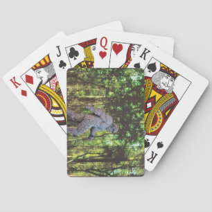 Sasquatch (Bigfoot) draußen in der Wildnis Spielkarten