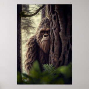 Sasquatch, Bigfoot, Fantasy Art, Urban Myth Poster