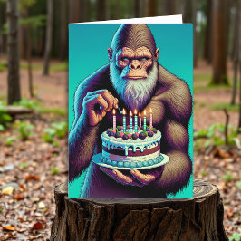 Sasquatch Bigfoot Funny Birthday Karte