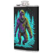 Sasquatch Bigfoot in Aquamarin und schwarz Flachmann (Links)