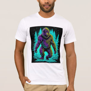 Sasquatch Bigfoot in Aquamarin und schwarz T-Shirt