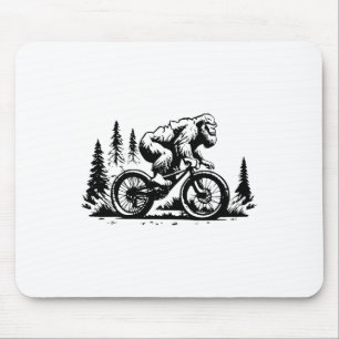 Sasquatch Bigfoot Mountainbiken Lustig Fahrrad Fah Mousepad