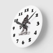 Sasquatch Bigfoot Runde Wanduhr (Winkel)