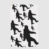 Sasquatch Bigfoot Silhouette Squatchin Golfhandtuch (Vorderseite)