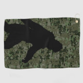 Sasquatch Bigfoot Silhouette Squatchin Golfhandtuch (Horizontal)