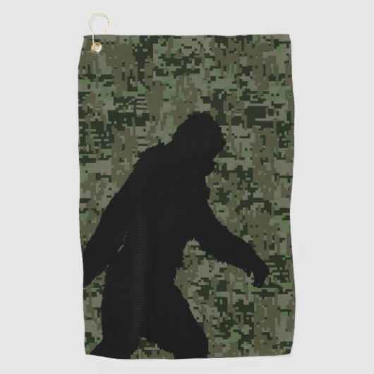 Sasquatch Bigfoot Silhouette Squatchin Golfhandtuch (Vorderseite)