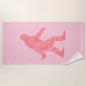 Sasquatch Bigfoot Silhouette Squatchin Strandtuch (Vorderseite)