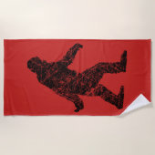 Sasquatch Bigfoot Silhouette Strandtuch (Vorderseite)