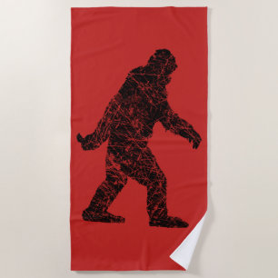 Sasquatch Bigfoot Silhouette Strandtuch