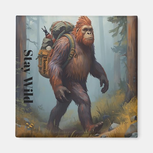 Sasquatch Bigfoot sticker Magnet (Vorne)